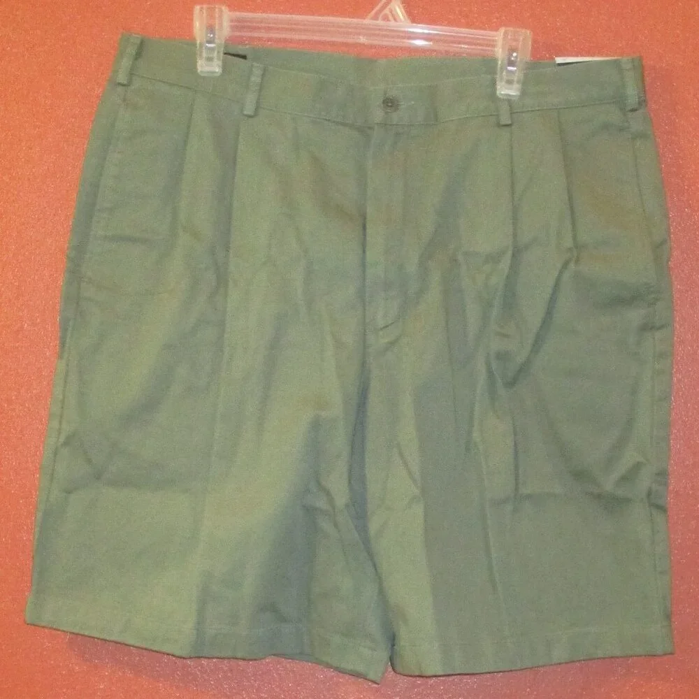 Lands End NEW Men Size 37 Green Pockets Casual Vacation Travel Shorts
